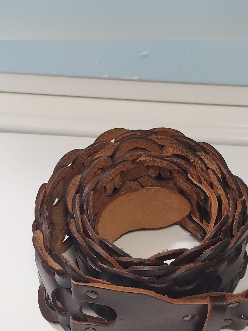 Equal Hands Allison Explorer Leather Belt 2X Two Toned Brown